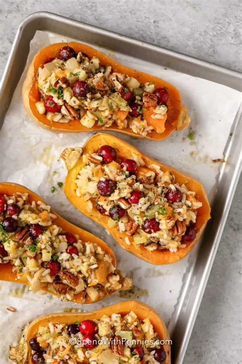 Stuffed Butternut Squash Spend With Pennies