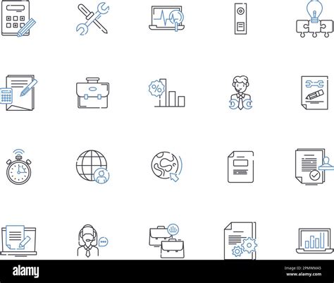 Analytics Line Icons Collection Analysis Trends Data Insights