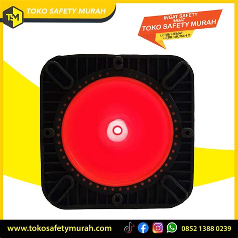 Traffic Cone Tinggi 90 Cm Base Hitam Safety Rubber Cone Kerucut