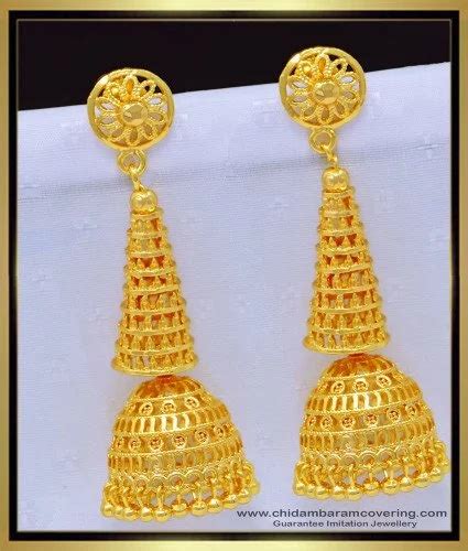 Buy Beautiful Jhumkas Gold Plated Bridal Wear Big Size Jimiki Kammal