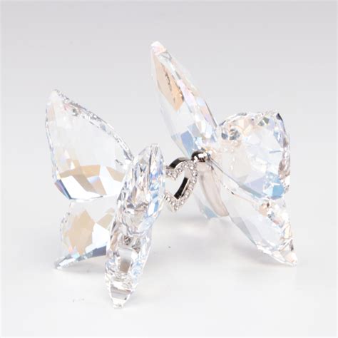 Swarovski Crystal Butterflies Daisies And Blue Butterfly Figurines Ebth