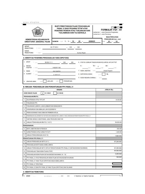 Cara Pengisian Form Spt Tahunan 1770 Ss Pdf