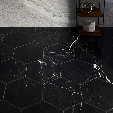 Nero Marquina Honed Hexagon