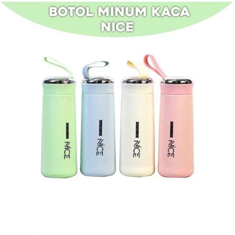 Jual Botol Minum NICE Botol Minum Kaca Beling Termos Botol 400ml