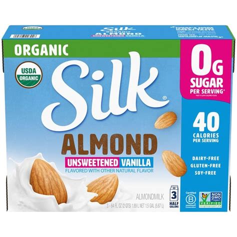 Silk Unsweetened Vanilla Almond Milk 64 Fl Oz Instacart