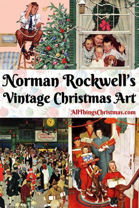 Norman Rockwell Christmas Vintage Art Facebook Pin | Norman rockwell ...