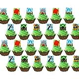 Amazon Pixel Miner Cupcake Toppers And Wrappers Cupcake