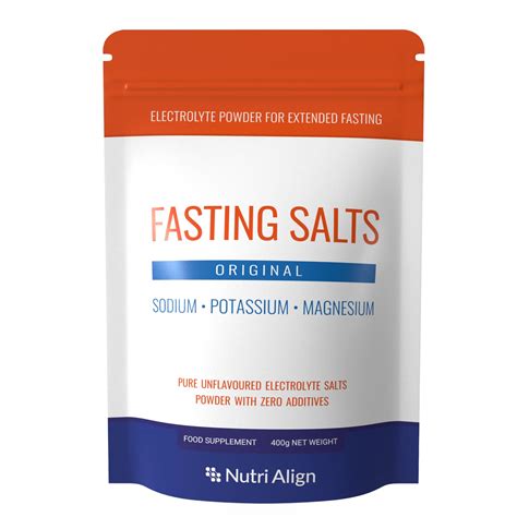 Fasting Salts Sodium Potassium Magnesium Pure Unflavoured Electrolyte Powder With Zero