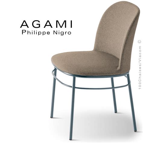 Chaise Confort Repas Design Agami Assise Et Dossier Habillage Tissu