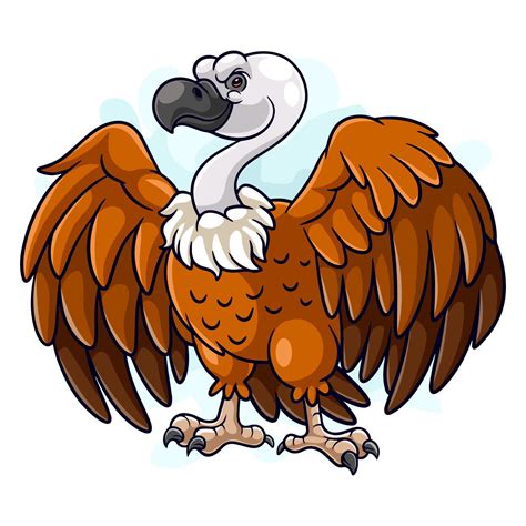 Cartoon funny vulture bird isolated on white background 15976183 Vector Art at Vecteezy