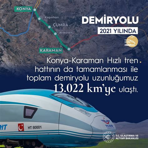 Bakan Karaismailoğlundan Konya Karaman Hızlı Tren paylaşımı