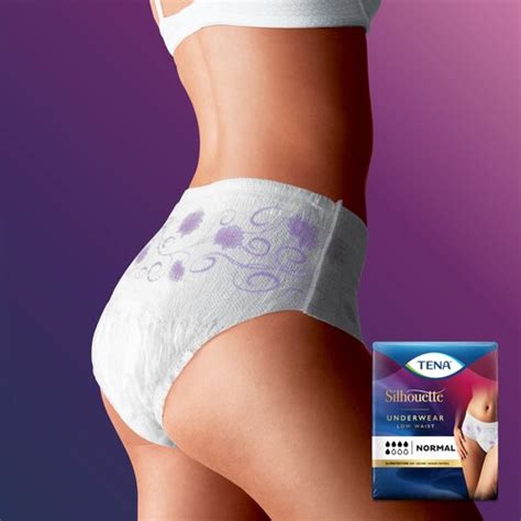 Tena Silhouette Womens Incontinence Underwear In Stylish White