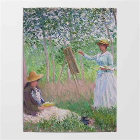 Impressionist Painting In the Woods at Giverny Blanche Hoschedé at Her