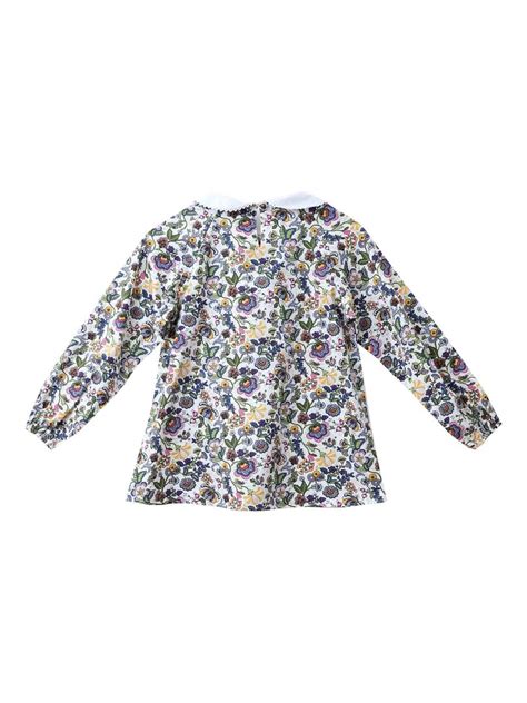 Blouse Fleurie Liberty Multicolore Pour Fille Col CLAUDINE LA FAUTE