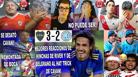 Mejores Reacciones De Hinchas De River Al Hat Trick De Cavani En El