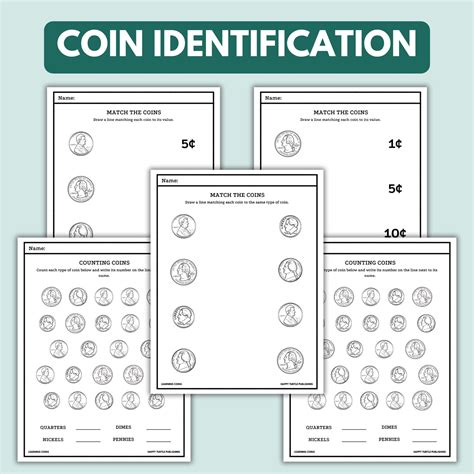 Printable Coin Worksheets Learn Coins Count Money Back To School