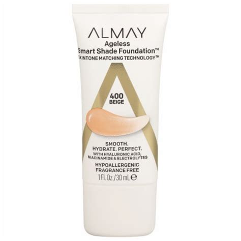 Almay Ageless Smart Shade Foundation Hypoallergenic-Fragrance Free 400 ...