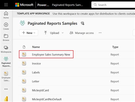 View A Paginated Report In The Power Bi Service Power Bi Microsoft Learn