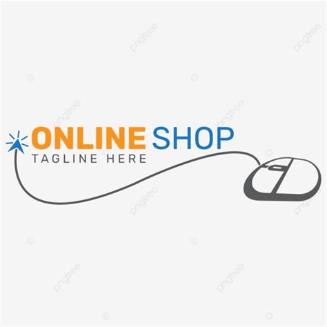 Online Shop Logo Design Template Vector Company Logo Computer Mouse