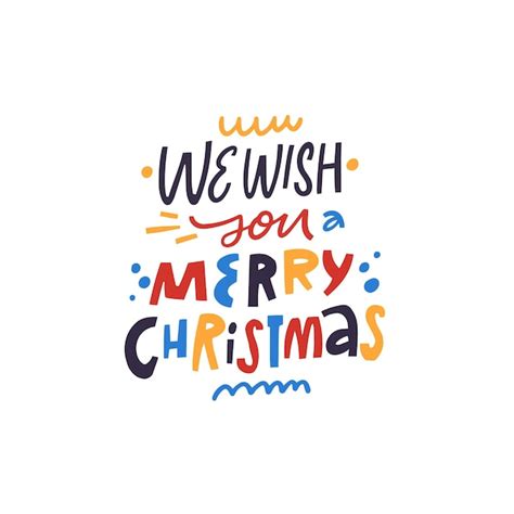 Premium Vector We Wish You Merry Christmas Modern Typography Holiday