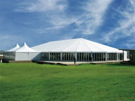 White Pvc Mm Aluminum German Hanger Tent At Rs Sq Ft In Kolkata