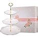 Amazon BonNoces 3 Tier Porcelain Embossed Cupcake Stand Pure