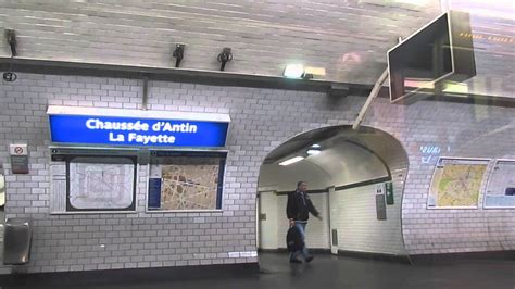 Station Chauss E D Antin Lafayette Ligne Du M Tro Paris Youtube