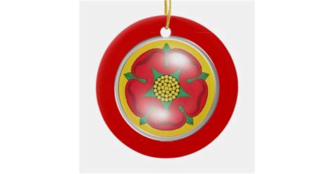 Lancashire Flag (Rose) Ornament | Zazzle