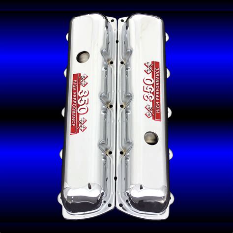 Mcc R Chrome Factory Height Oldsmobile Red Emblem Valve Covers