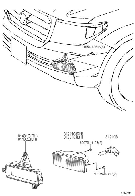 Fog Lamp Assembly Left Hand 81220 60120 Autoparts Toyota