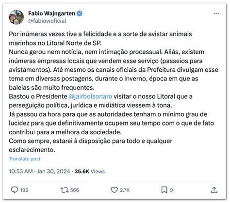 Pf Intima Bolsonaro A Depor Sobre Importuna O A Baleia