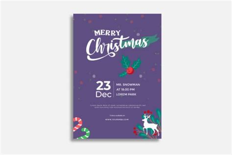 Christmas Party Poster Template Graphic By Samudro Sen · Creative Fabrica