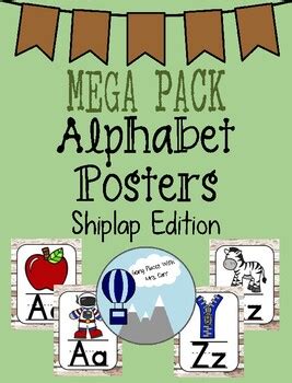 Shiplap Theme Alphabet Posters By Going Places With Mrs Carr TpT