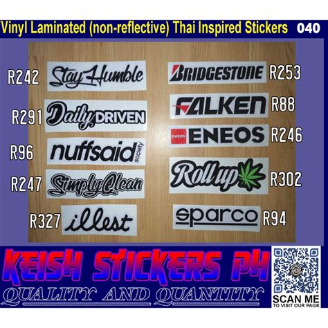 Vinyl Laminated Stickers 040 Shopee Philippines