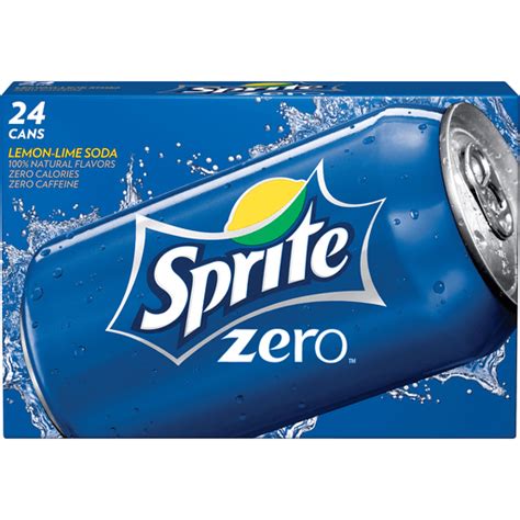 Sprite Zero Sugar Lemon Lime Diet Soda Pop Soft Drinks 12 Fl Oz 24