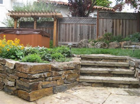 Hardscape backyard, Stone patio designs, Garden steps