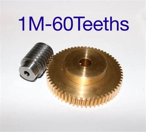 1M 60Teeths Precision Copper Turbo Worm Reducer Worm Gear Screw Lifting