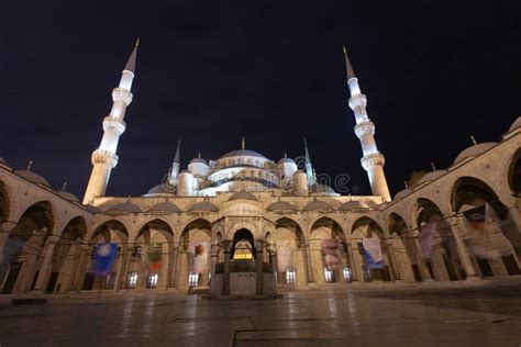 The Streets Of Istanbul At Night The Sophia Mosque A Beautiful