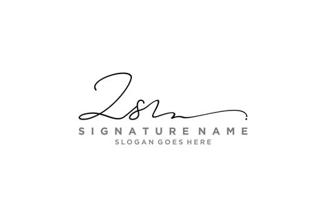 Initial ZS Letter Signature Logo Template Elegant Design Logo Sign