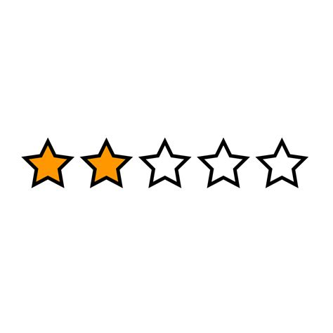 Two Stars Rating Png With Transparent Background 16017445 PNG