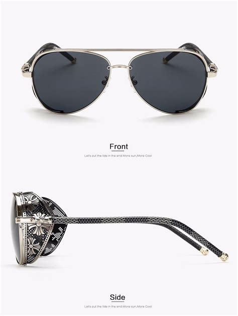 Aviator Sunglasses With Steampunk Side Shields Steampunk Couture