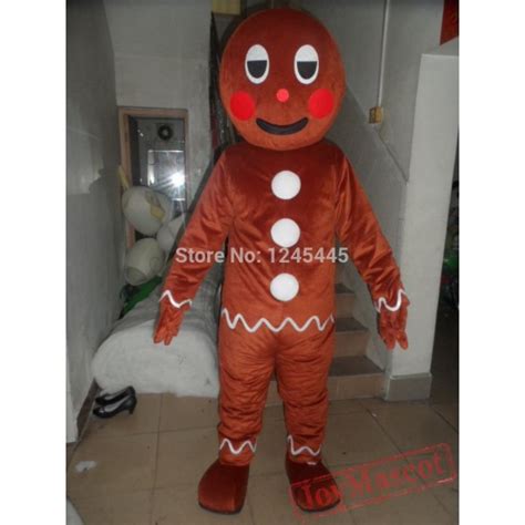 Man Mascot Costume Gingerbread Man Mascot Costume