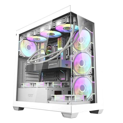 Darkflash DS900 Glass Mid Tower ATX Case White RB Tech Games