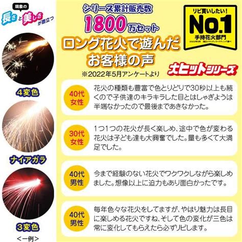 手持ち 花火 ダブル ロング セット はなび お祭り イベント ハナビ 家庭用 アウトドア オンダ 人気 送料無料 513260