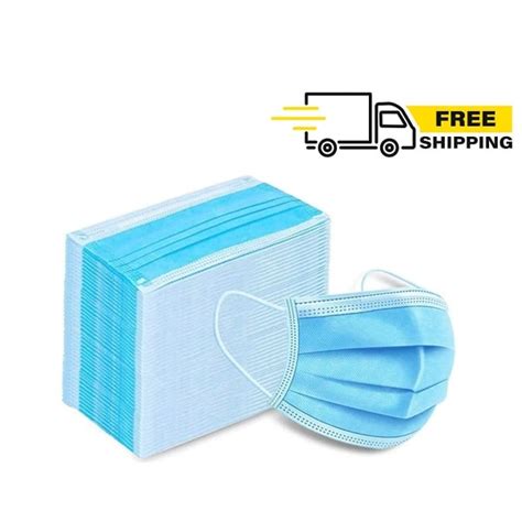 50Pcs 3 Ply 75 GSM With Meltblown BFE 99 Disposable Surgical Face Mask