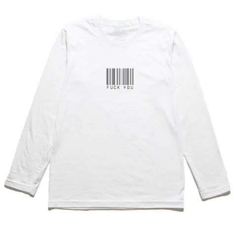 バーコード FUCK YOU おもしろデザイン 長袖Tシャツ ロングスリーブ うえきたや 通販 Yahoo ショッピング