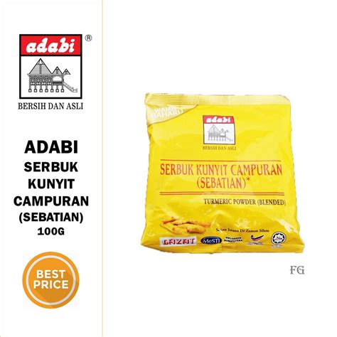 Adabi Serbuk Kunyit Campuran 100g Shopee Malaysia