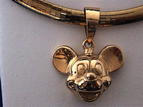 Mickey Mouse K Heavy Yellow Gold Grams Pendant Mickey Mouse