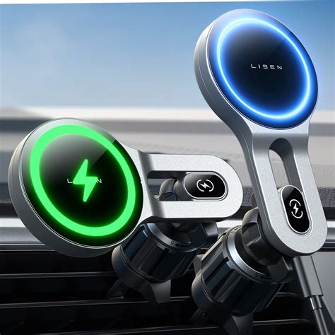 Lisen For Magsafe Car Mount Charger 15w Wireless Charger For Car