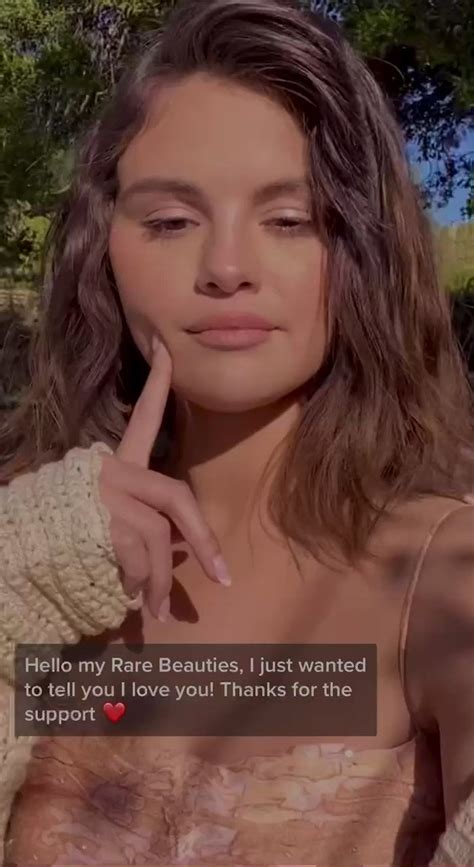 Selena Gomez Via Rare Beauty Tiktok Stories Selena Gomez Source